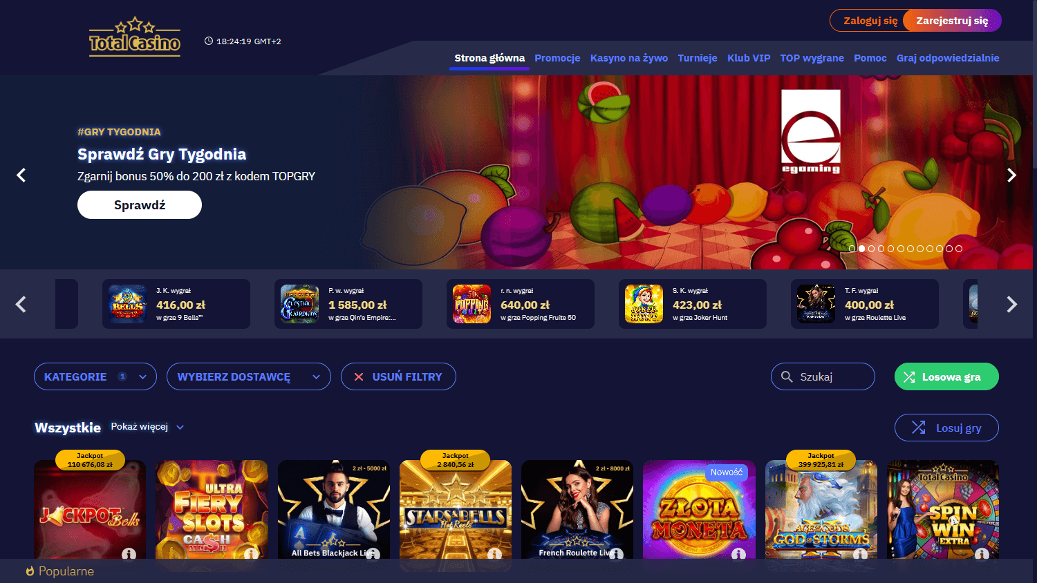 Total Casino PLN
