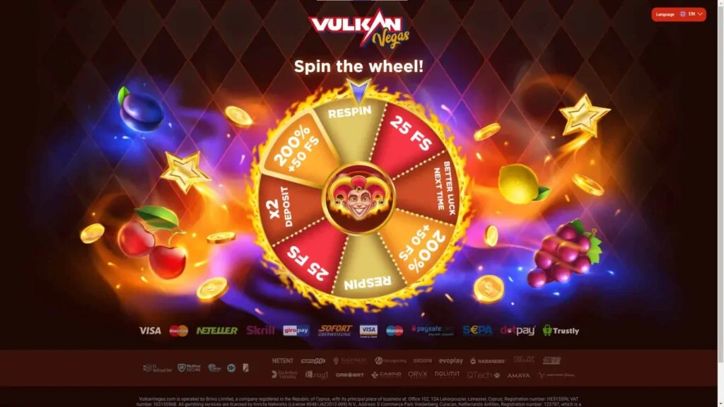 Vulkan Vegas free spins