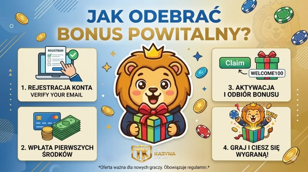 Jak odebrać bonus powitalny?