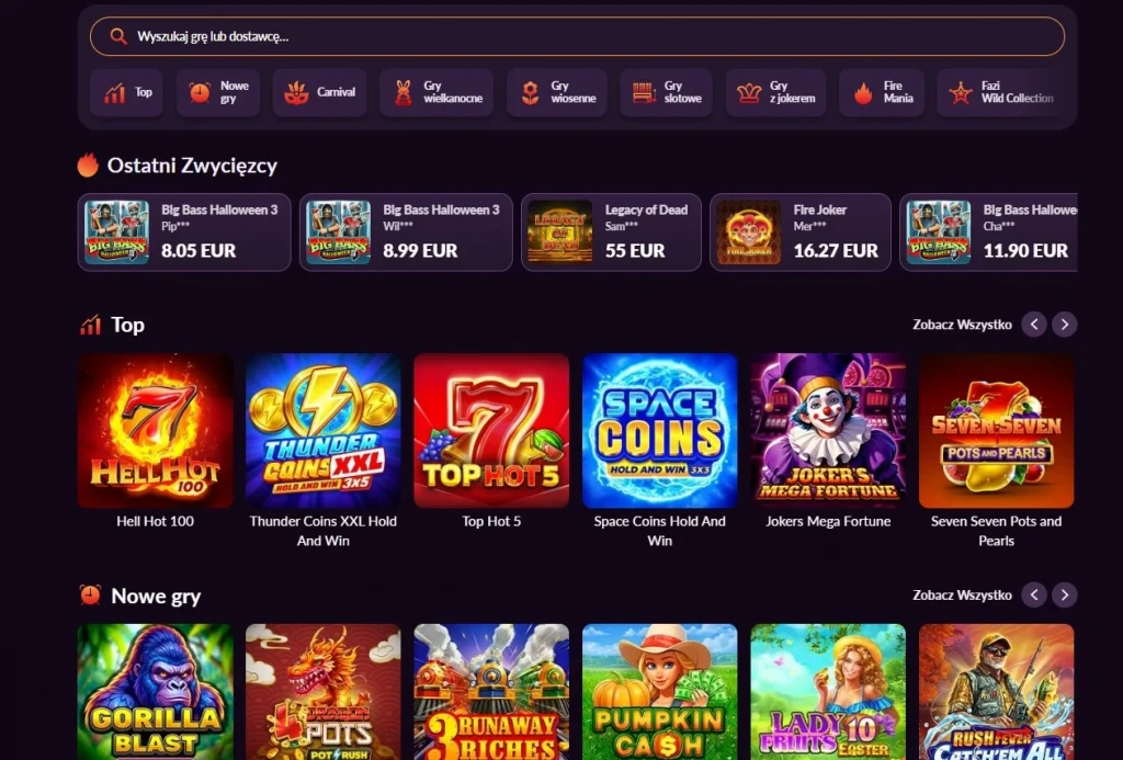 Fireball Casino gry — ile automatów i od jakich dostawców?