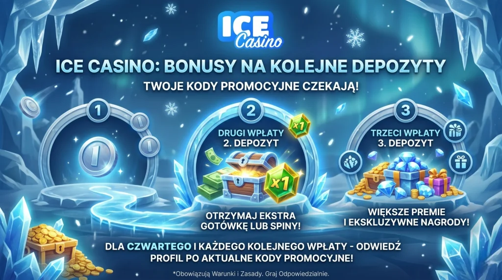 Ice Casino bonus reload - kody na kolejne depozyty