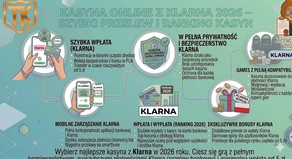 Kasyna Online z Klarna 2026 – Szybki Przelew i Ranking Kasyn