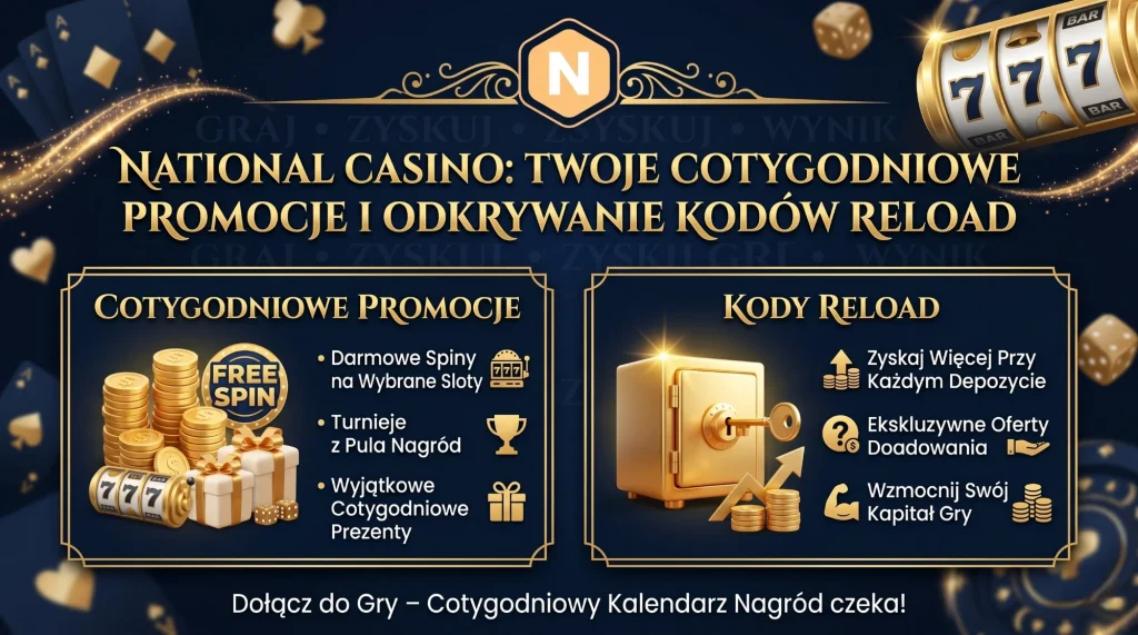 NATIONAL CASINO cotygodniowe promocje i kody reload