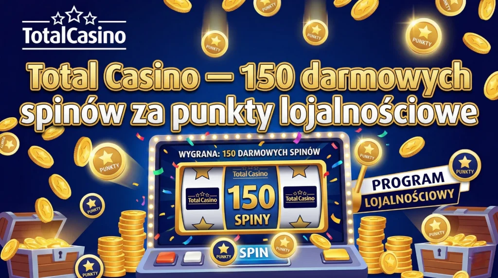 Total Casino — 150 darmowych spinów za punkty lojalnościowe