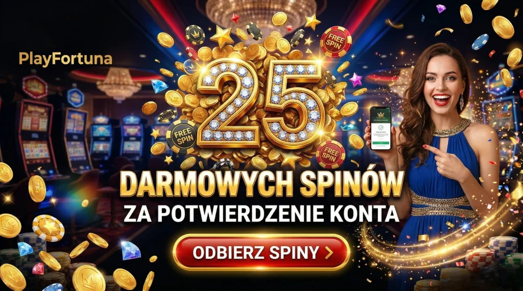 PlayFortuna — 25 darmowych spinów za potwierdzenie konta