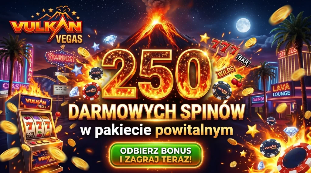 Vulkan Vegas — 250 darmowych spinów w pakiecie powitalnym