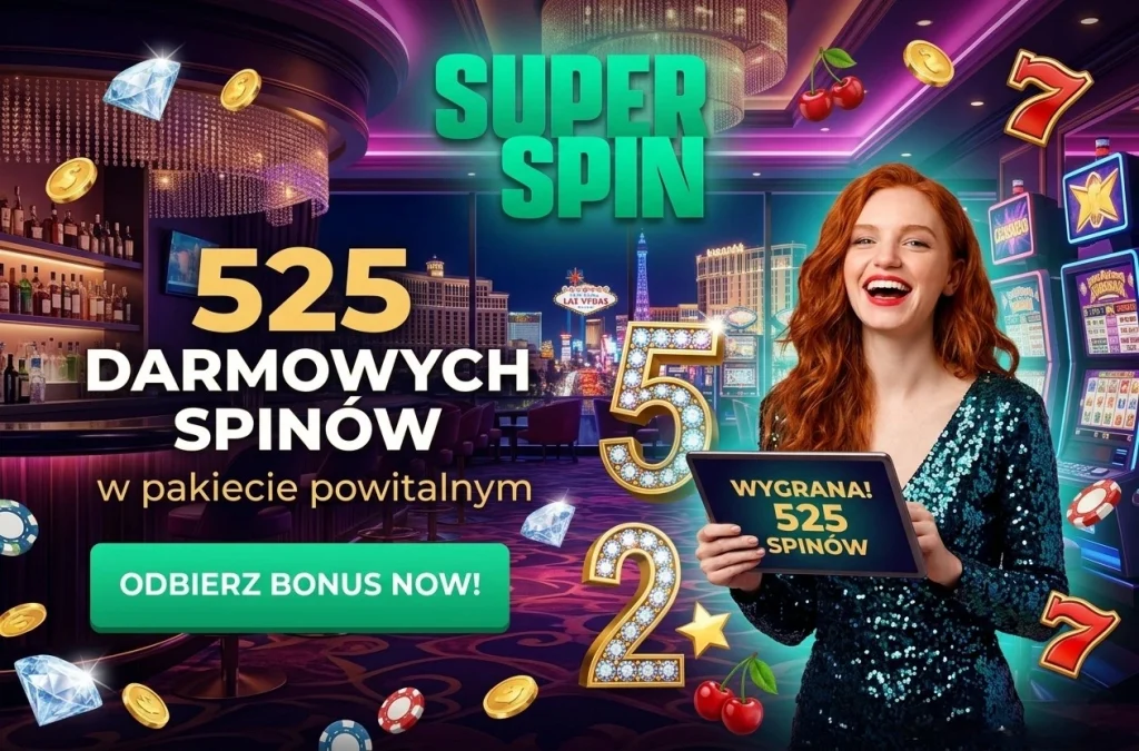 SuperSpin — 525 darmowych spinów w pakiecie powitalnym