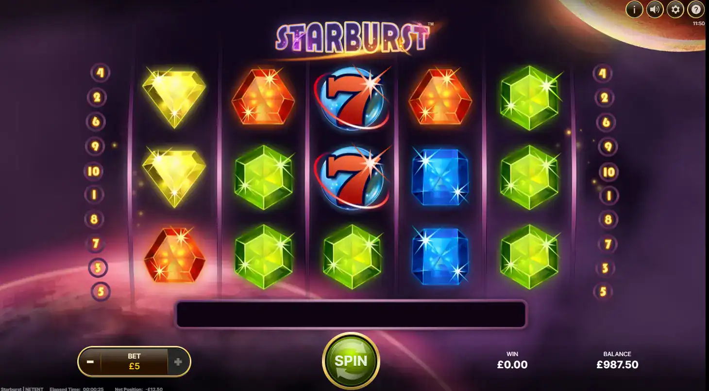 Starburst expanding wilds respin