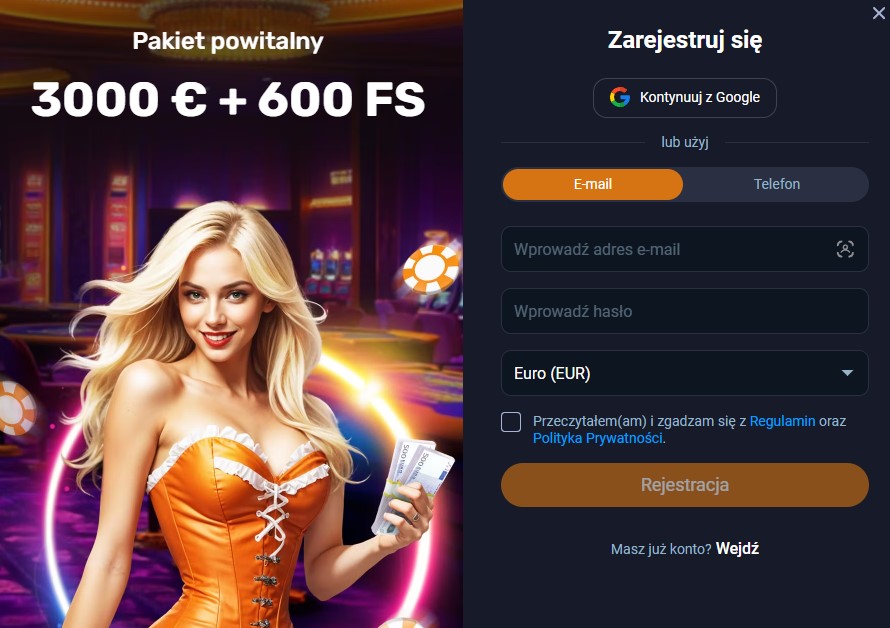 Vox Casino rejestracja krok po kroku