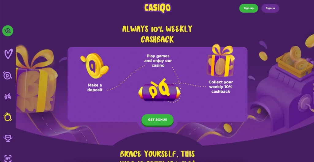Casiqo cashback — ile procent zwrotu za przegrane?
