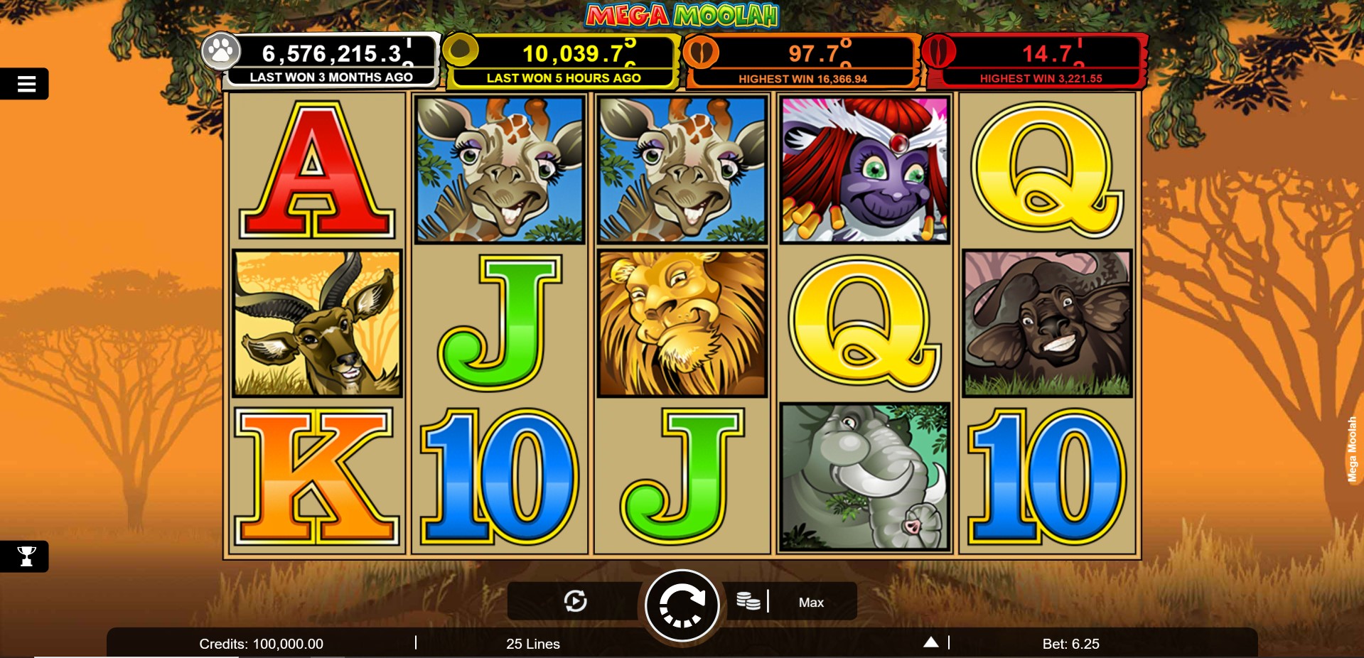 Mega Moolah jackpot progresywny