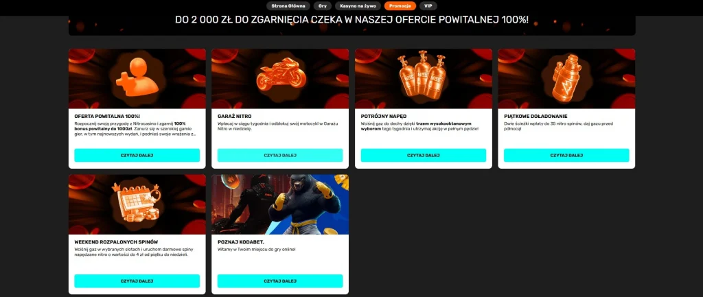 Nitro Casino gry — ile automatów i co jeszcze znajdziesz?