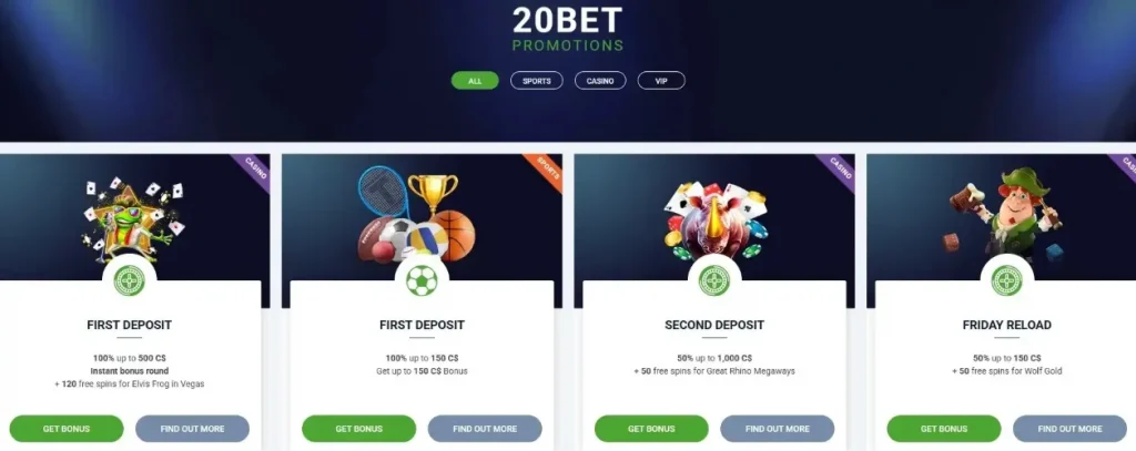 Darmowe spiny i freebet 20Bet – szczegóły 🎮
