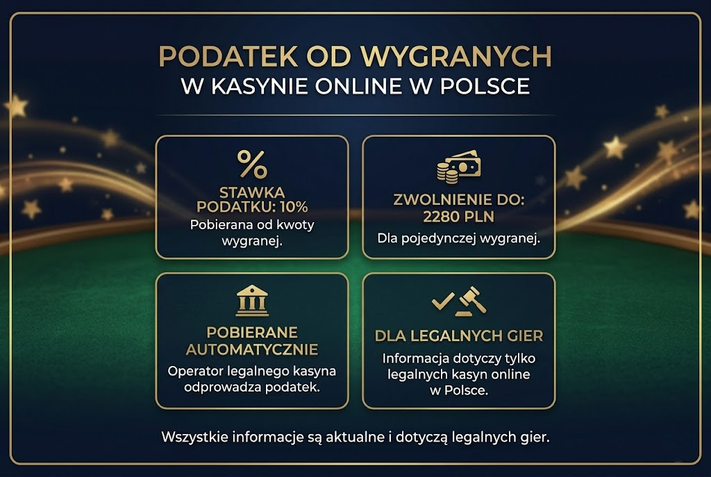Podatek od wygranych w kasynie online w Polsce