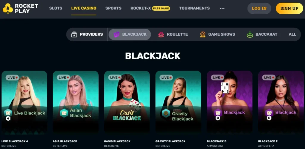Blackjack na żywo