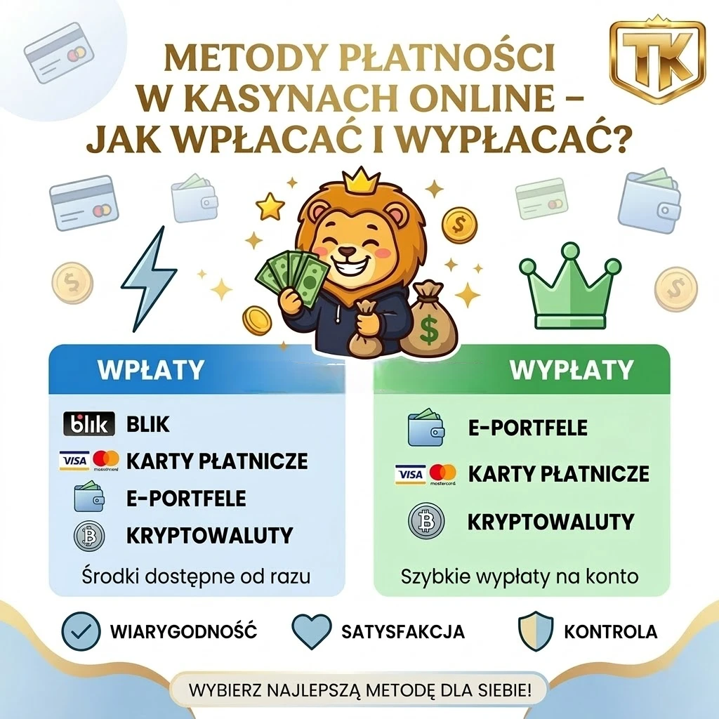 Metody płatności w kasynach online; jak wpłacać i wypłacać?