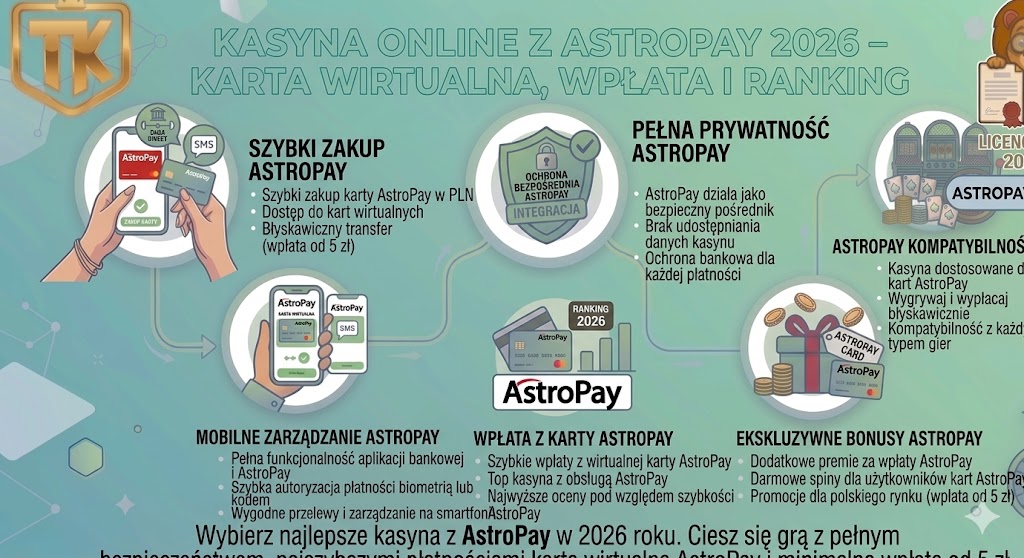 Kasyna Online z AstroPay 2026 – Karta Wirtualna, Wpłata i Ranking