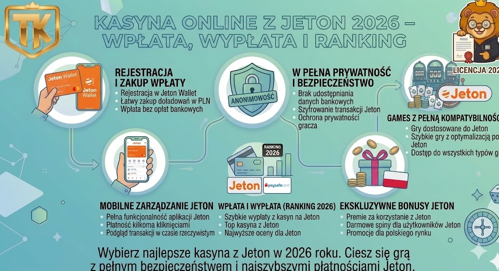 Kasyna Online z Jeton 2026 – Wpłata, Wypłata i Ranking