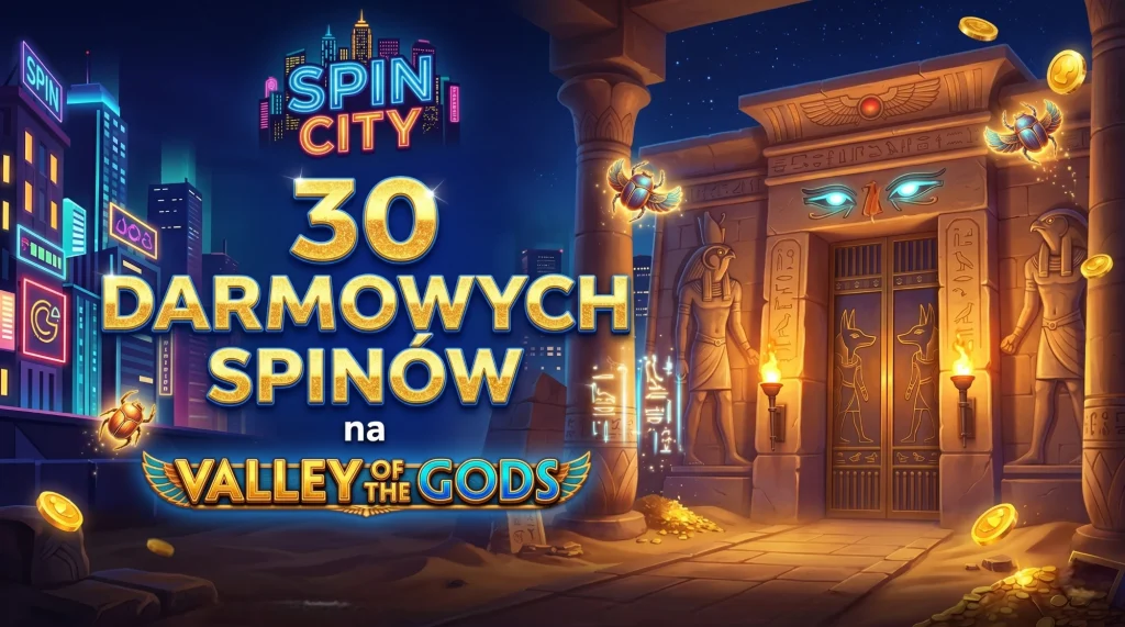 Spin City — 30 darmowych spinów na Valley of the Gods