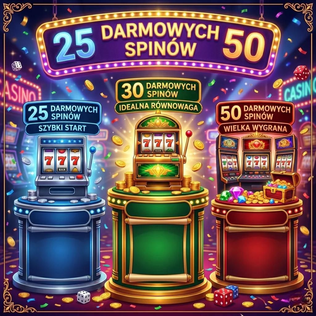 30 darmowych spinów vs 25 vs 50 — porównanie
