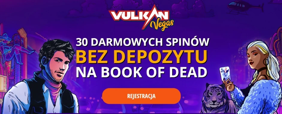 Vulkan Vegas — 50 darmowych spinów na Book of Dead z wagerem x3