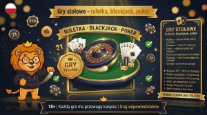 Gry stołowe – ruletka, blackjack, poker
